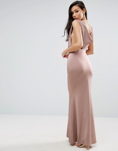 Платье макси с драпировкой ASOS - Золотой