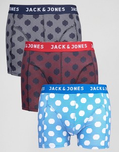 Комплект из 3 боксеров-брифов в горошек Jack &amp; Jones - Мульти