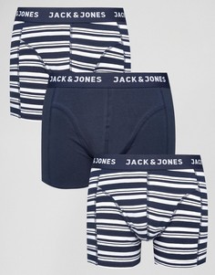 3 пары боксеров-брифов Jack &amp; Jones - Темно-синий