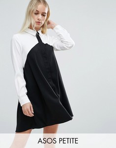 Платье-рубашка колор блок ASOS PETITE - Мульти