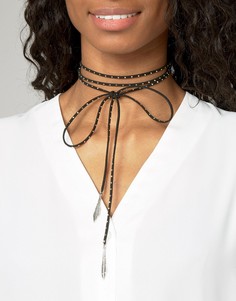 Ожерелье-чокер с заклепками ASOS - Черный
