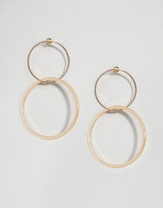Серьги с соединенными кольцами ASOS - Золотой