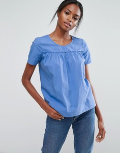 Топ с присборенной отделкой Vero Moda - Синий