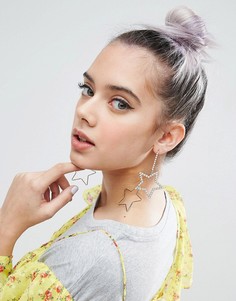 Серьги с соединенными звездами и кристаллами ASOS - Золотой