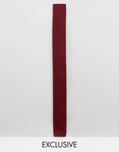 Трикотажный узкий галстук с прямыми краями Noak - Красный