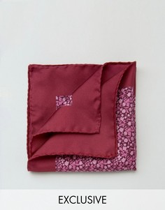 Шелковый платок для нагрудного кармана с цветочным принтом Heart &amp; Dagger - Розовый