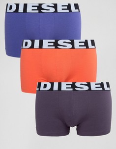 Набор из 3 однотонных боксеров-брифов разного цвета Diesel - Мульти