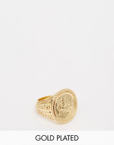 Золотистое кольцо ASOS Sovereign - Золотой
