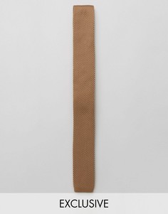 Трикотажный узкий галстук с прямыми краями Noak - Рыжий
