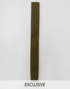 Трикотажный узкий галстук с прямыми краями Noak - Зеленый