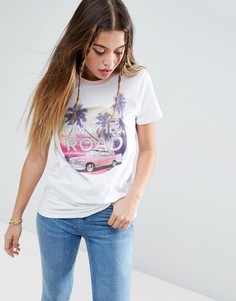 Футболка с тропическим принтом ASOS - Белый
