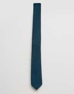 Сине-зеленый узкий фактурный галстук ASOS - Синий
