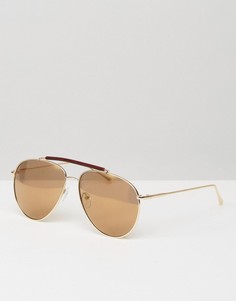Солнцезащитные очки-авиаторы с золотистыми линзами A J Morgan - Золотой