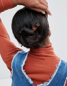 Черепаховая заколка для волос ASOS - Коричневый