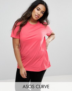 Футболка с круглым вырезом ASOS CURVE - Розовый