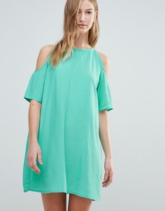 Платье‑футболка с открытыми плечами Motel - Зеленый
