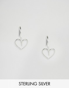 Серебряные серьги-сердечки ASOS - Серебряный