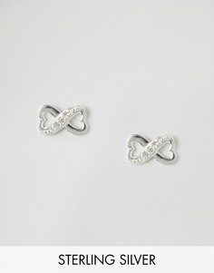 Серебряные серьги-гвоздики со стразами ASOS - Прозрачный