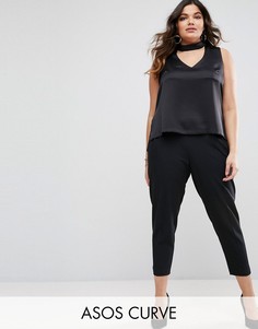 Суженные книзу брюки с завышенной талией ASOS CURVE - Черный