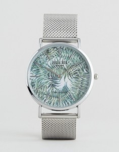 Серебристые часы с тигровым принтом Reclaimed Vintage - Серебряный