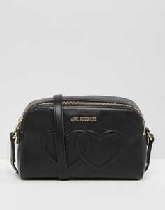 Сумка на плечо с двумя сердцами Love Moschino - Черный