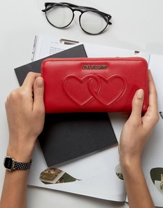 Кошелек с двумя сердцами Love Moschino - Красный