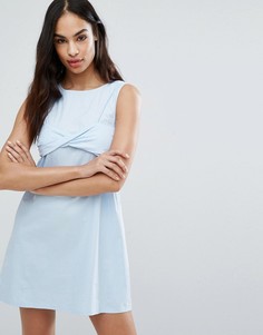 Платье 2 в 1 с перекрученным бралеттом Missguided - Синий