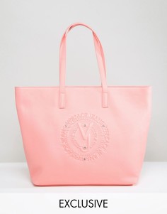 Сумка-тоут с тиснением Versace Jeans - Оранжевый