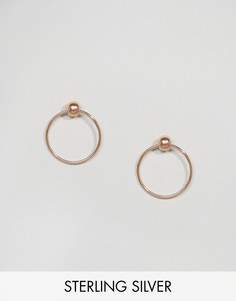 Серьги-кольца из позолоченного серебра ASOS - Медный