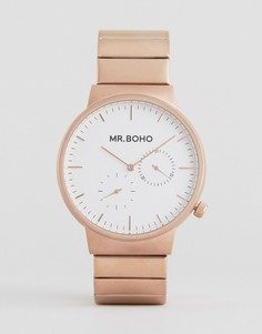 Золотисто-розовые матовые часы Mr Boho - Золотой
