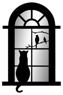 Зеркало "Кот в окне" W-ERA