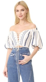 Укороченный топ со шнуровкой Roberto Cavalli
