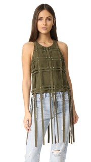 Укороченная замшевая майка Haute Hippie