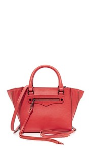 Миниатюрная объемная сумка с короткими ручками Regan с молнией сбоку Rebecca Minkoff