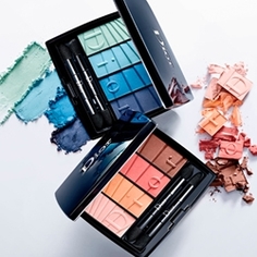 DIOR Палетка теней для макияжа глаз Dior Colour Gradation 4 Colours Eyeshadow Palette № 001 Blue Gradation, 4,5 г