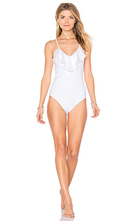 Eyelet lace ruffle maillot - Shoshanna