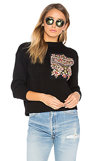 Reversible embroidered pocket knit - No. 21