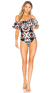 Tapestry one shoulder swimsuit - ADRIANA DEGREAS