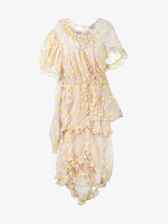 floral embroidered frill dress  Simone Rocha