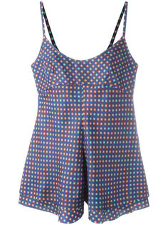 printed pleat front top Alberto Biani