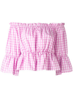 off-shoulder smocked blouse Dondup