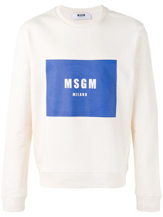 logo print sweatshirt  MSGM