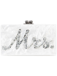 marble effect boxy clutch Edie Parker