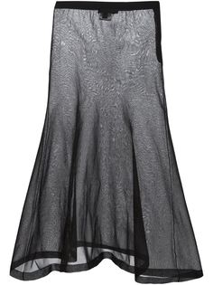 прозрачная юбка А-силуэта Calvin Klein Collection