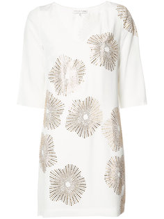 metallic print shift dress Trina Turk