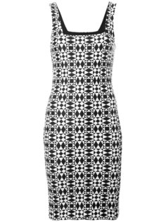 square-neck fitted dress Fausto Puglisi