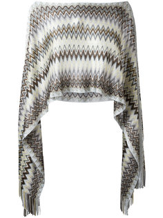 draped knitted poncho M Missoni