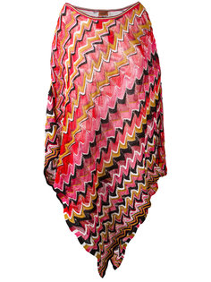 asymmetric draped poncho M Missoni