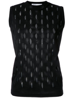 perforated detail sleeveless top  08Sircus