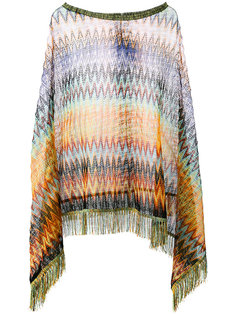 asymmetric draped poncho M Missoni